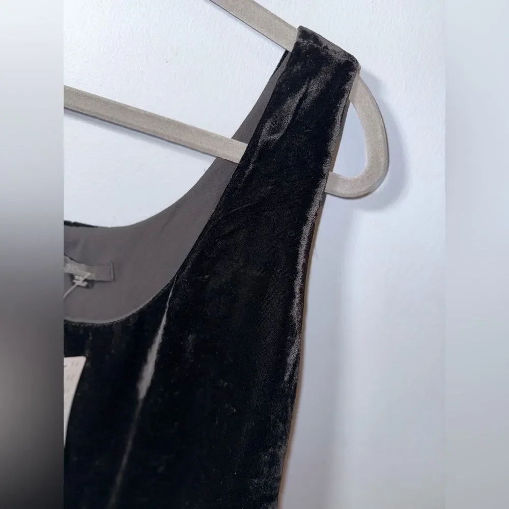 J.Crew Velvet tank top in Black Size Women’s 22 NWT